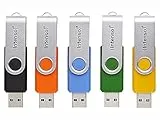 Intenso Office Line Multipack USB Stick 5X 32GB – Super Speed USB 3.2, bis 70MB/s, farbig Sortiert mit Metallbügel und Beschriftungsetiketten