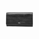 Fossil Brieftasche für Frauen Logan, Leder/Polyurethan Trim Klappe Clutch schwarz 19,4 cm L x 2,5 cm B x 10,2 cm H SL7833001