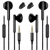 GAMURRY Kabelgebundene In Ear 3,5 mm Klinke Kopfhörer, Stereo Ohrhörer mit Mikrofon & Fernsteuerung Bass-Sound Ohrhörer, HD-Anrufe, Geräuschunterdrückung, Für Android Iso Windows, Smartphones, MP3