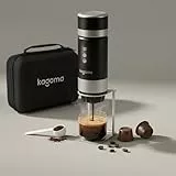 kagomo One Tragbare Espressomaschine mit Akku - USB Espressomaschine to go mit Ständer | 12v, 20 Bar, USB-C | Mobile Akku Kaffeemaschine Reisekaffeemaschine für unterwegs, Auto, Camping