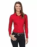 Vincenzo Boretti Damen Bluse besonders tailliert mit Stretch rot 34