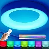 Matane LED Deckenleuchte RGB Farbwechsel, Deckenlampe Dimmbar mit Fernbedienung, 36W Lampen 3000K-6500K für Jugendzimmer Wohnzimmer Schlafzimmer Kinderzimmer Badezimmer Küche Rund 40cm