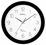 Technoline WT 8000 Funk-Wanduhr, Ø 30cm, Schwarz