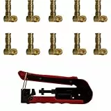 Premium X 10x XCon G1-90 90° Kompressionsstecker Winkelstecker F-Kompressionsstecker für SAT Kabel + Kompressionszange