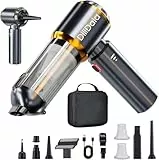 DiliDala Handstaubsauger Akku, 27000PA Autostaubsauger Akku Testsieger, EIN-Touch-Staubbehälter Handstaubsauger Kabellos, 3-Gang 270000 U/min Druckluft für Auto, Küche, Sofa, Büro