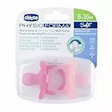 Chicco PhysioForma Silikon-Schnuller 6-16 Monate, weiches und sanftes Schnuller-Set, unterstützt die physiologische Atmung und fördert die richtige Entwicklung des Mundes, rosa
