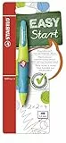 STABILO - Ergonomischer Druck-Bleistift für Rechtshänder - EASYergo 1.4 in neonlimonengrün/aquamarin - inkl. 3 dünner Minen - Härtegrad HB