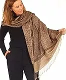 PashminaShine-Weich wie Kashmir-Seide Leicht-Schal Sommer-Halstuch-Schal Herren-Schals und Tücher für Damen-Pashmina für damen-Geschenke für Frauen (Kaffeebraun)