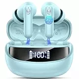 Nerunsa Bluetooth Kopfhörer, Kopfhörer Kabellos Bluetooth 5.4 HiFi Stereo, In Ear Kopfhörer mit 4 ENC Noise Cancelling Mics, IP7 Wasserdicht Ohrhörer, 50 Std Spielzeit Kabellose Kopfhörer, USB-C