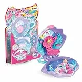 Galupy Mermaid In My Pocket - 1x Einhorn Figur mit Meerjungfrauenflosse , klappbares Mini-Spielset mit Einhornfigur - Einhorn Spielzeug Mädchen, Gold, Lila