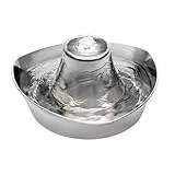 PetSafe Edelstahl-Trinkbrunnen Seaside, Sauberes Trinkwasser für Katzen und Hunde, Leiser Betrieb, 1,8 L Wasserkapazität.