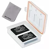 Batmax 2X LP-E12 Akku mit Batteriefach und Speicherkartenetui Kompatibel mit Canon EOS M50 M100 100D EOS M EOS M2 EOS M10 EOS M200 EOS Rebel SL1 Kamera Akkus