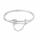 QIKAOLA S925 Armbänder für Frauen Moments Schlangenketten-Charm-Armbänder als Geschenk zum Muttertag oder Geburtstag