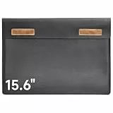 Dopesplay Laptop-Hülle Tasche 15,6 Zoll, Laptoptasche Wasserdichtes, Multifunktionale PU-Leder Tragetasche für Monitor für 13'-15,6' Monitore/Tablets - Schwarz