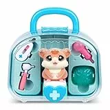 Little Live Pets Ouchies Tierarztset – Coco der Hamster, interaktiv, aufleuchtende Wangen, 16,7 cm Tierarztset & Zubehör, verarzte & Heile wie EIN echter Tierarzt, 20+ Geräusche, Lichter & Reaktionen