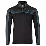 Island Green Herren-Jacke mit 1/4-Reißverschluss, Kontrast-Performance, mittlere Schicht XL Black Marl/Marine