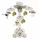 Tiny Love Soothe 'n Groove Mobile, 2-in- Musik Mobile Baby Elektrisch, 0+ Monate, in ein Mobile Babybett für Unterwegs Verwandelbar, Visuelle Stimulation, 18 Melodien, 40 Minuten Musik, Boho Chic