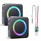 BITIWEND Funksignal Weiterleitung für AC/DC Gegensprechanlage Klingelanlagen Funk Türklingel Erweiterung Set RGB-Licht, 0-110dB & 58 Melodie Empfänger mit 3-24V Funkkonverter