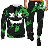 Generisch Herren Trainingsanzug Und Jogginganzug 2 Teilig Set Jogginghose Und Sport Kapuzenpullover Set Casual Sportanzug Laufanzug Gym Freizeitanzug Modell Sportswear