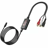 Neoteck DA Wandler 192kHz Digital zu Analog Audio Converter Optisch zu 3,5 mm mit Eingebauter Audio-Verstärker-Chip, DAC Converter für HDTVs, Set-Top-Boxen, DVD/Blu-ray-Player