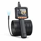 Qimic Endoskop-Inspektionskamera, 6,1 cm IPS-Bildschirm-Endoskop mit 8 LED-Leuchten, IP67 wasserdichtes Endoskop, 1080P HD-Schlangenkamera, 90 m, halbstarres Kabel, Gadgets für Männer