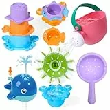 GINNO Badewannenspielzeug Badespielzeug Baby ab 1 2 3 4 Jahr Wasserspielzeug Badewannen Spielzeug Kinder Pool Spielzeug Planschbecken Baby Spielzeug ab 1 2 3 Jahr