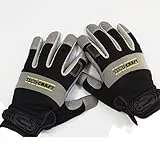 TECH-CRAFT® Heavy Duty Schutzhandschuhe Strong Touch | Touchscreenfähig | Handfläche mit Mikro-Faser und Polyester | mit Klettverschluss | professionelle Arbeitshandschuhe (Größe 9, 2 Paar)