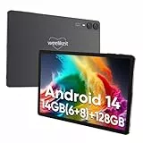 weelikeit 11' FHD Tablet, Android 14, 6GB RAM + 6GB Expandable RAM, 128GB Storage, Dual 13MP Rear Cameras, 7000mAh Battery