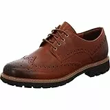 Clarks Herren Batcombe Wing Derbys, Dark Tan Lea, 45 EU