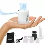 Technaxx Mini-Akku-Luftpumpe TX-261 – Kompakte elektrische Luftpumpe mit 180 L/Min, integriertem LED-Campinglicht (bis 400 Lumen), 5 Düsen, wiederaufladbarer Akku – ideal für Camping, Strand & Outdoor