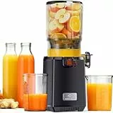 LINKChef Entsafter Slow Juicer, 130 mm große Öffnung, Entsafter Gemüse und Obst, 1,8 L Kapazität, 250W Elektrischer Juicer mit Rücklauffunktion, Leise, Einfache Montage, Leicht zu Reinigen, BPA-frei