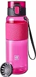 ZWILLING Trinkflasche BPA-frei, Wasserflasche für Fitness, Freizeit und Büro, Sportflasche aus Tritan, Pink, 680 ml