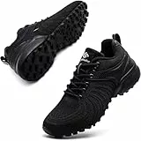 Mufanton Traillaufschuhe Herren Laufschuhe Wanderschuhe Leicht Straßenlaufschuhe Sneaker Trekkingschuhe rutschfeste Outdoor Fitnessschuhe Sportschuhe,Schwarz,EU42
