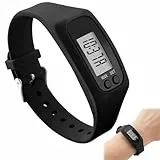 Schrittzähler Uhr,3D-Schrittzähler,Kalorienzähler,Ohne Bluetooth/Ohne App/Ohne Handy,Fitness Armband mit Uhrzeitanzeige,zum Gehen, Laufen, Wandern und Sport Training Zubehör