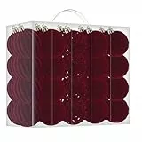 40 Stück Weihnachtskugeln Samt Bordeaux,Christbaumkugeln Bordeaux,Christbaumschmuck,Weihnachtsbaumschmuck, Ceihnachtsbaumkugeln,Tannenbaum Kugeln,Weihnachts Kugeln,Weihnachtsbaumkugeln,Baumkugeln