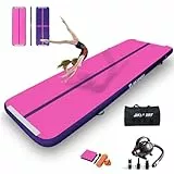 AKSPORT Air Matte Track Tumbling Matte,3/4/5/6m Aufblasbar Gymnastikmatte Turnmatte Tumbling Matten 10/20cm hoch mit Luftpumpe für Zuhause/Taumel/Turnhalle/Ausbildung/Cheerleading