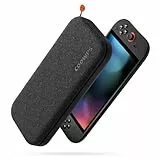 ZOZOVR Slim Switch 2 Tasche für Nintendo Switch 2 (2025), Geruchlose Tragetasche aus Filz, Hartschale mit weichem Innenfutter, Vollschutz, 8 Spielekarten-Steckplätze, für Reisen, Schwarz