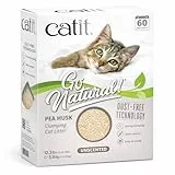 Catit Go Natural! Katzenstreu klumpend, parfümfrei, aus natürlichen Erbsenhülsen, 99,9% staubfrei, Starke Geruchsbindung, leicht ausschaufelbar, reicht für bis zu 60 Tage, 5.6 kg