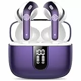 Bluetooth Kopfhörer,In Ear Kopfhörer Kabellos Bluetooth 5.3 mit 50H Tiefer Bass,2024 Neue Kabellose Kopfhörer Noise Cancelling Earbuds mit 4 ENC Mic,IP7 Wasserdicht Ohrhörer, USB-C,Dark Phantom Purple