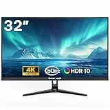 Great voell 4K 32 Zoll Monitor UHD 3840x2160, IPS Panel, 60Hz, 97% sRGB, HDR10, FreeSync, HDMI DP, VESA, Monitor für Büro und Multimedia