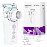 FEELLIFE Inhalationsgerät Kinder Inhalator Erwachsene Vernebler Inhaliergerät Baby Wiederaufladbarer Leiser Handinhalator Air Pro VIII mit AIMESH-Technologie für Kinder Erwachsene Baby