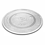 vhbw Universal Mikrowellen-Teller für Diverse Mikrowellen z.B. kompatibel mit Bosch, Siemens, Bauknecht - Drehteller, 31,5 cm, Glas, Transparent