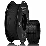 TINMORRY TPU Filament 1.75 mm, Flexible TPU Rolle Weiches 3D-Drucker Filament, 1kg Spule (2.2 lbs), 95A TPU Schwarz