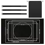 VOSSOT Puzzlematte for Puzzle Bis 1000 1500 Teile, Schwarze Puzzle Matte with Magischen Riemen and Aufbewahrungstasche, Puzzleunterlage for Jigsaw Mat Praktisches Zubehör Ideal für Puzzelmatte Teppich