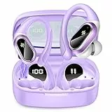 Poounur Bluetooth Kopfhörer Sport, In Ear Kopfhörer Kabellos Bluetooth 5.3, 50Std Ultraleicht Bluetooth Earbuds mit Bügel, Noise Cancelling Ohrhörer, HiFi Stereo