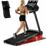CURSOR Laufband für Zuhause Klappbar mit Steigung 15%, Laufbänder 12KM/H, Treadmill for Home mit 3,0-PS-Motor und LED-Anzeige, Max Belastung 136KG, Komfortabel