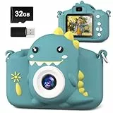 Kinderkamera, Hangrui Kinder Kamera, 1080P HD Kamera Kinder mit 2,0-Zoll-Bildschirm, Fotoapparat Kinders mit 32G Speicherkarte für 3-12 Jahre Geburtstag Kinders