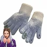 Dtaigou Handschuhe Für Damen - Touchscreen Handschuhe Mit Weihnachtsbaum-Muster | Kuschelige Fäustlinge Zum Tippen Fahren Skifahren Arbeiten Reisen
