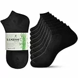 Jeasona 8 Paar Bambus Socken Damen 39-42 Sneaker Socken Damen 39-42 Schwarz Kurz Anti Schweiß Atmungsaktive Ohne Naht An Den Zehen Bambussocken Sneakersocken