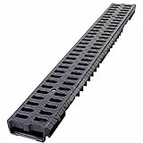 MCH Entwässerungsrinne Kunststoff 1,5t belastbar 100 x 13 x 5,5 cm Komplettset (10.00)